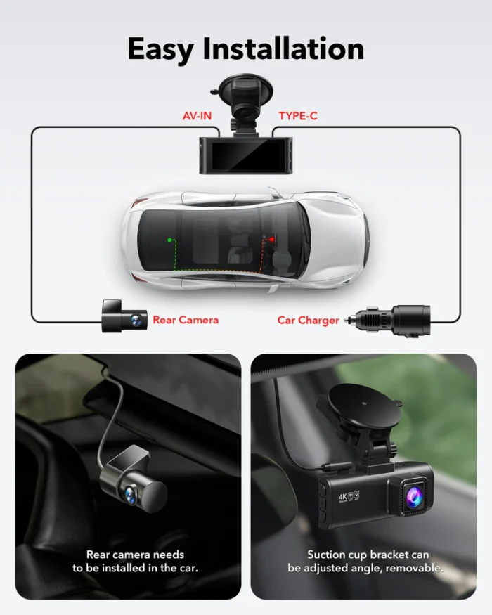 Redtiger F7NP 4K Front Rear Dash Cam - Image 4